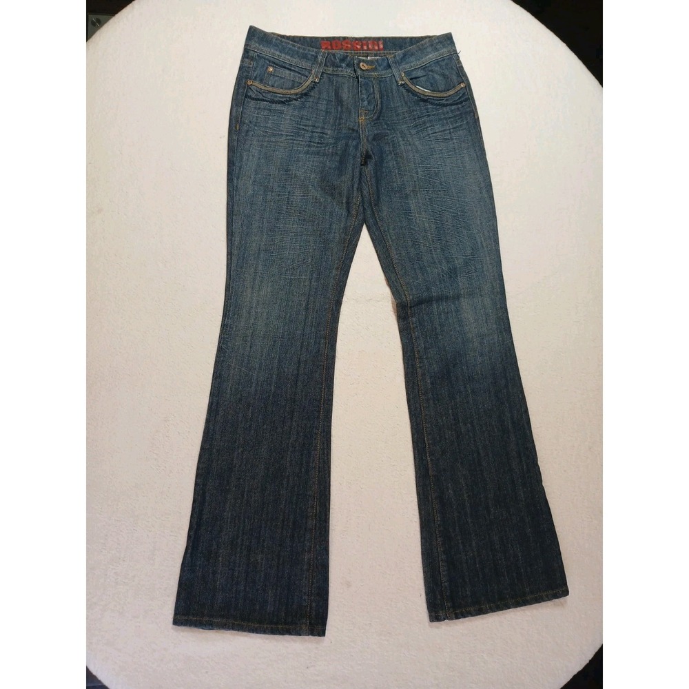 Rossini Blue Jeans‎ Women's Size 29 Boot Flair Made In USA American Style